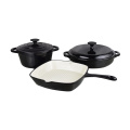 different color enamel coating cast iron cookware set